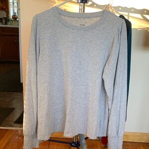Sonoma Light Heather Gray Long Sleeve Top